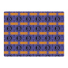 Bitcoin Logo Pattern Two Sides Premium Plush Fleece Blanket (mini) by ExtraAwesomeSauce