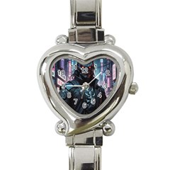 Cyberpunk Demon Samurai Heart Italian Charm Watch by AwesomeSauce