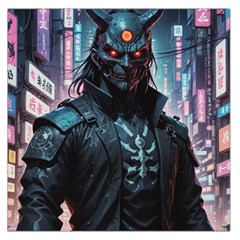 Cyberpunk Demon Samurai Square Satin Scarf (36  X 36 ) by AwesomeSauce