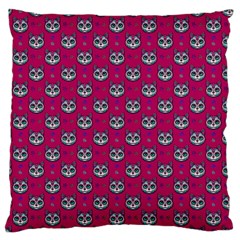 Calavera Cat Art Pattern Standard Premium Plush Fleece Cushion Case (two Sides) by ExtraGoodSauce