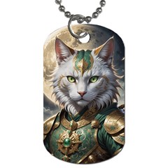 Epic Armored Cat Warrior Dog Tag (two Sides) by ExtraAwesomeSauce