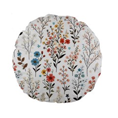 Flowers Design Floral Standard 15  Premium Round Cushions