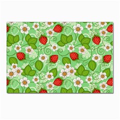 Strawberries Pattern Seamless Postcard 4 x 6  (pkg Of 10)