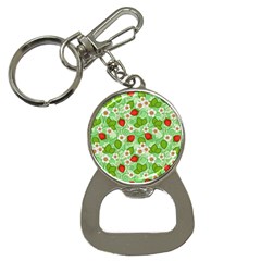 Strawberries Pattern Seamless Bottle Opener Key Chain