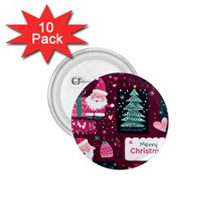 Christmas Santa Claus 1 75  Buttons (10 Pack)