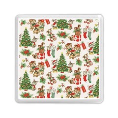 Christmas Texture, Pattern, Red, Tree, Craciun, Green, Christmas Memory Card Reader (square)