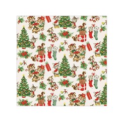 Christmas Texture, Pattern, Red, Tree, Craciun, Green, Christmas Square Satin Scarf (30  X 30 )