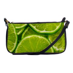 Lime Slices Close Up, Fresh, Fruit, Green Lemon Shoulder Clutch Bag by kyorashop23