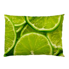 Lime Slices Close Up, Fresh, Fruit, Green Lemon Pillow Case (two Sides)