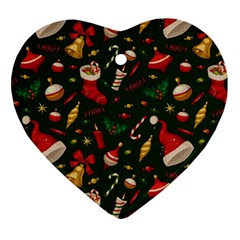 Texture, Pattern, Red, Craciun, Christmas, Hat, Santa, Green Ornament (heart)