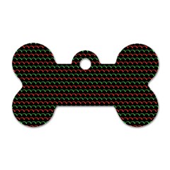 Geometric Abstract Pattern Line Dog Tag Bone (one Side)