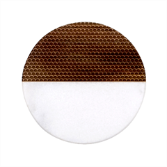 Geometric Abstract Pattern Line Classic Marble Wood Coaster (round)  by Salmanaz77