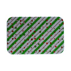 Christmas Paper Stars Pattern Texture Background Colorful Colors Seamless Open Lid Metal Box (silver)  