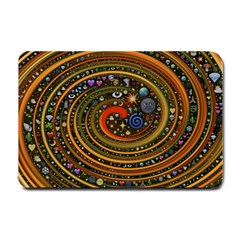 Swirl Vortex Emoji Cyclone Motion Art Small Doormat by Paksenen