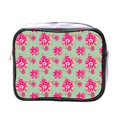 Retro 1880s Flowers Pattern 11 Mini Toiletries Bag (one Side) by patterns123