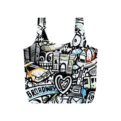 New York City Nyc Broadway Doodle Art Full Print Recycle Bag (s)