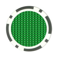 Green Christmas Tree Pattern Background Poker Chip Card Guard (10 Pack)