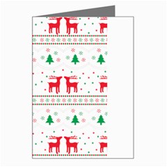 Red Green And Blue Christmas Themed Illustration Greeting Card by Paksenen