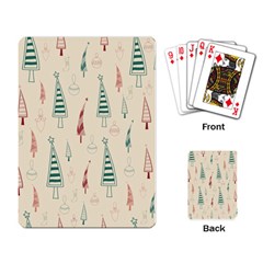 Trees Christmas Holiday Pattern Playing Cards Single Design (rectangle)