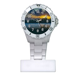 Peaceful Horizons Of Uruguay  Plastic Nurses Watch by dflcprintsclothing