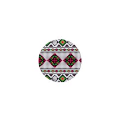 Ukrainian Folk Seamless Pattern Ethnic Ornament Border Element Traditional 1  Mini Magnets