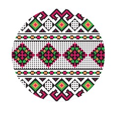 Ukrainian Folk Seamless Pattern Ethnic Ornament Border Element Traditional Mini Round Pill Box (pack Of 5)