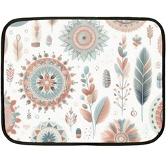 Pastel-boho-pattern Two Sides Fleece Blanket (mini) by designsbymallika
