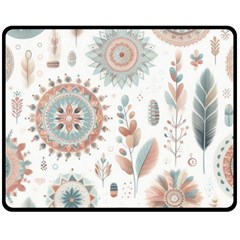 Pastel-boho-pattern Two Sides Fleece Blanket (medium) by designsbymallika