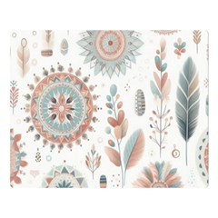 Pastel-boho-pattern Premium Plush Fleece Blanket (large) by designsbymallika