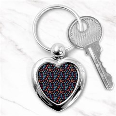 Vintage Style Christmas Decoration Pattern Motif Key Chain (heart)