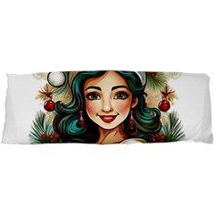 Young Woman With Santa Claus Clothes Isolated Illustration Wb 17 x47  Body Pillow Case Dakimakura (two Sides) by dflcprintsclothing