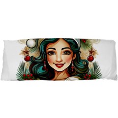 Young Woman With Santa Claus Clothes Isolated Illustration Wb 25 x67  Body Pillow Case Dakimakura (two Sides) by dflcprintsclothing