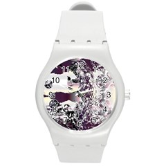 Marina Paper Cut Round Plastic Sport Watch (m) by MRNStudios