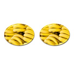 Bananas, Macro, Fruits, Ripe Bananas Cufflinks (oval)