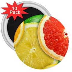 Fruit, Lemon 3  Magnets (10 Pack)  by kyorashop23