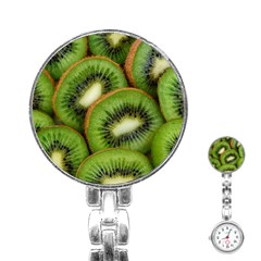 Kiwi Texture, Background With Kiwi, Fruits, Kiwi Stainless Steel Nurses Watch