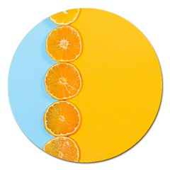 Orange, Slices, Fruit, Citrus Magnet 5  (round)