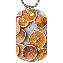 Orange, Slices, Fruits, Citrus Dog Tag (one Side) by kyorashop23