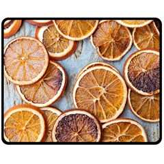 Orange, Slices, Fruits, Citrus Two Sides Fleece Blanket (medium) by kyorashop23