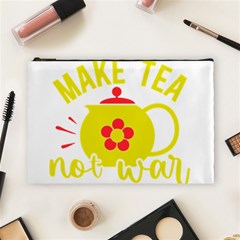 Make Tea Not War  Cosmetic Bag (large) by ConteMonfrey