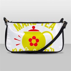 Make Tea Not War  Shoulder Clutch Bag by ConteMonfrey