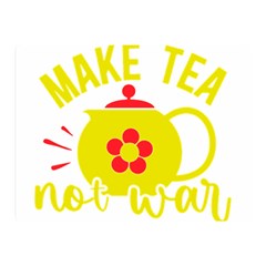 Make Tea Not War  Two Sides Premium Plush Fleece Blanket (mini)