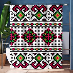 Ukrainian Folk Seamless Pattern Ethnic Ornament Border Element Traditional Shower Curtain 60  X 72  (medium)  by Grandong