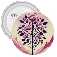 Roses Flowers Bloom Nature Blossom 3  Buttons