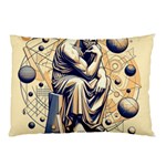 Thinker Sculpture Design Geometric Pillow Case (Two Sides) Back