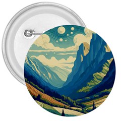 Mountains Nature Forest Landscape 3  Buttons