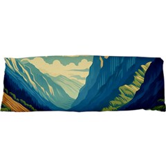 Mountains Nature Forest Landscape 25 x71  Body Pillow Case Dakimakura (two Sides)