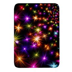 Star Colorful Christmas Abstract Rectangular Glass Fridge Magnet (4 Pack) by Dutashop