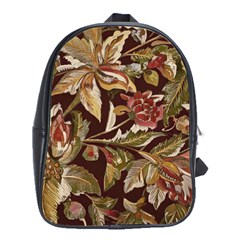 Firefly Floral Art For Print On Fabric; Fashion, Style, Handmade Design 87878 (4) School Bag (large)