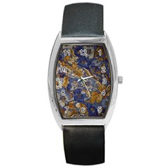  Floral Design Barrel Style Metal Watch